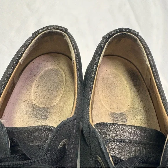 Birkenstock Arran Women’s 40 Low Top Leather Low Top Sneakers in Black Metallic - Picture 9 of 9